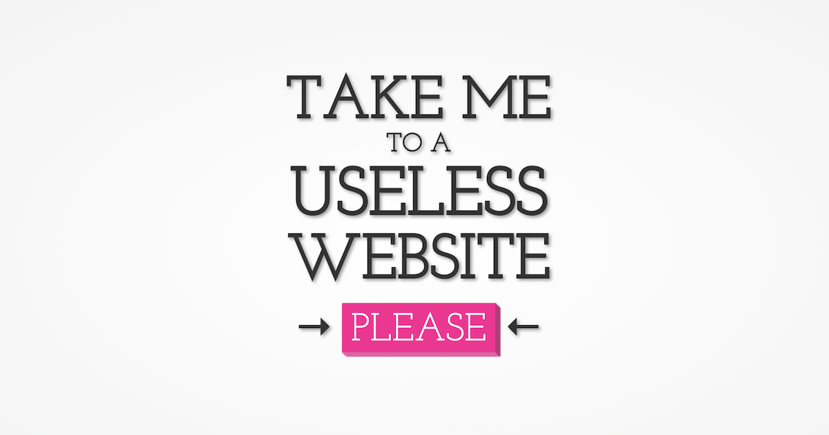 The Useless Web · Twitter