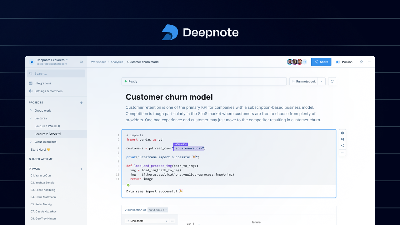 Deepnote: Collaborative analytics & data science notebook · Twitter