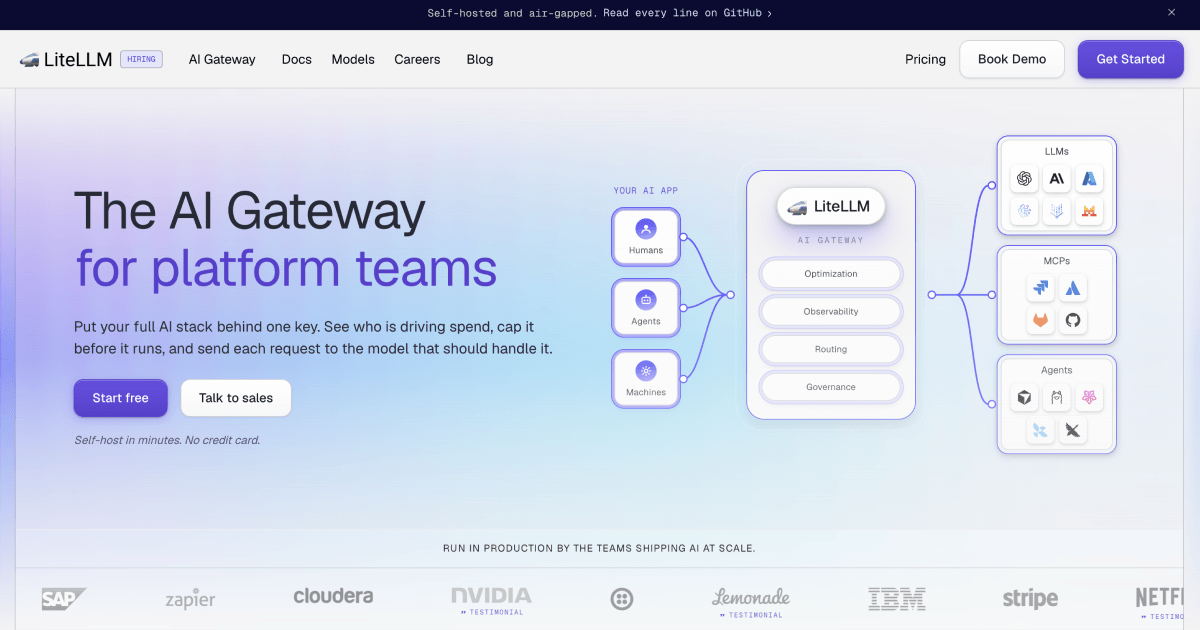 LiteLLM — Open-Source AI Gateway & LLM Proxy · Twitter