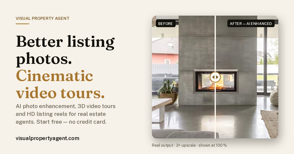 Real Estate Listing Video Maker — Narrated Videos in Minutes | Visual Property Agent · Twitter