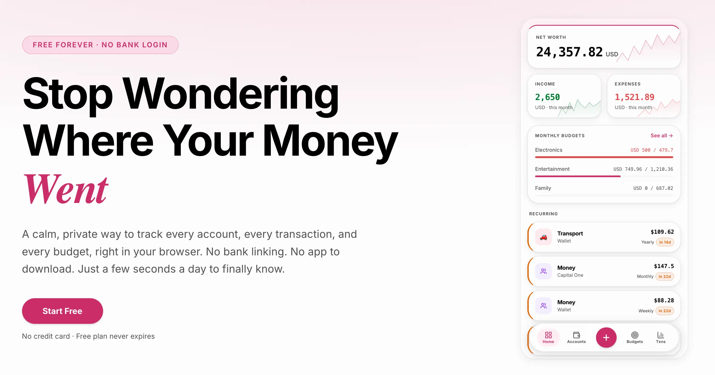 ExpenseSumo - The Private Expense Tracker