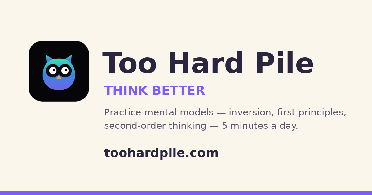 Think Like the World's Best Decision Makers · Twitter