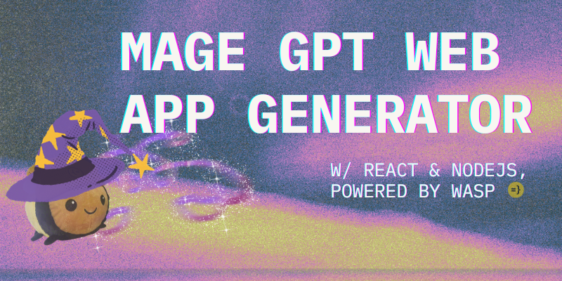 MAGE GPT Web App Generator ✨ MageGPT · Twitter