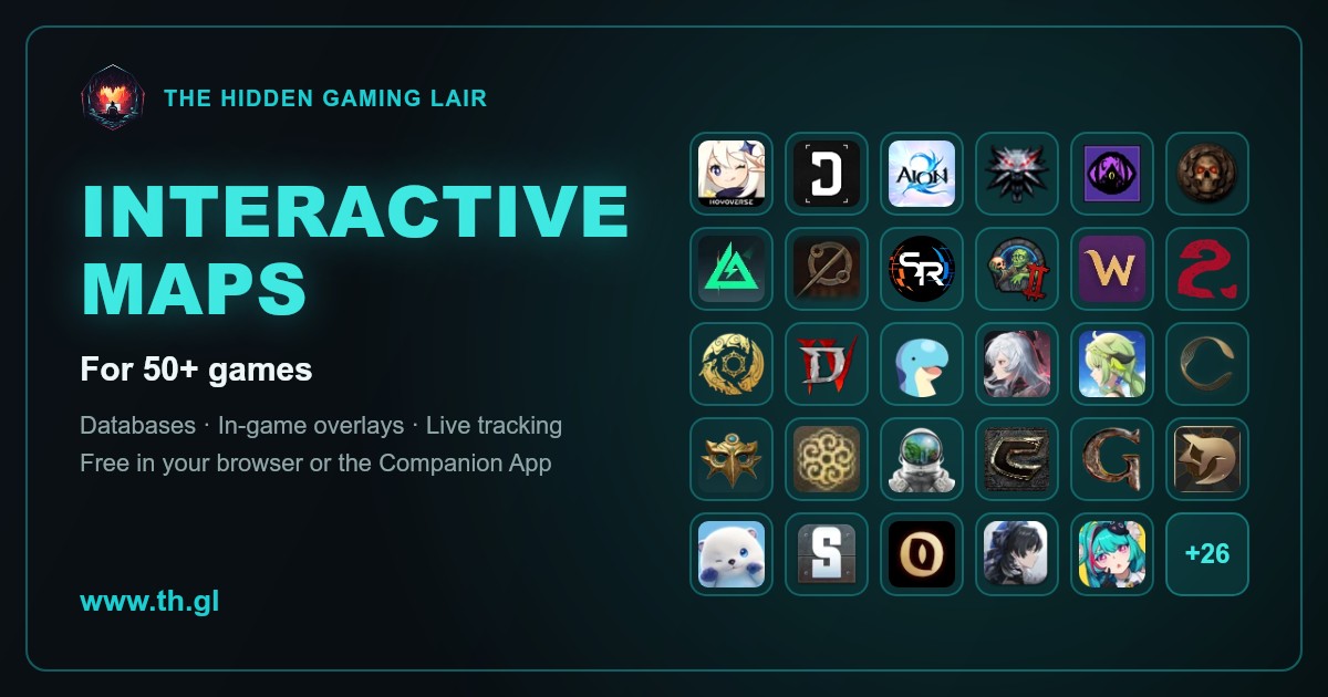 TH.GL: interactive maps, databases and overlays for 50+ games