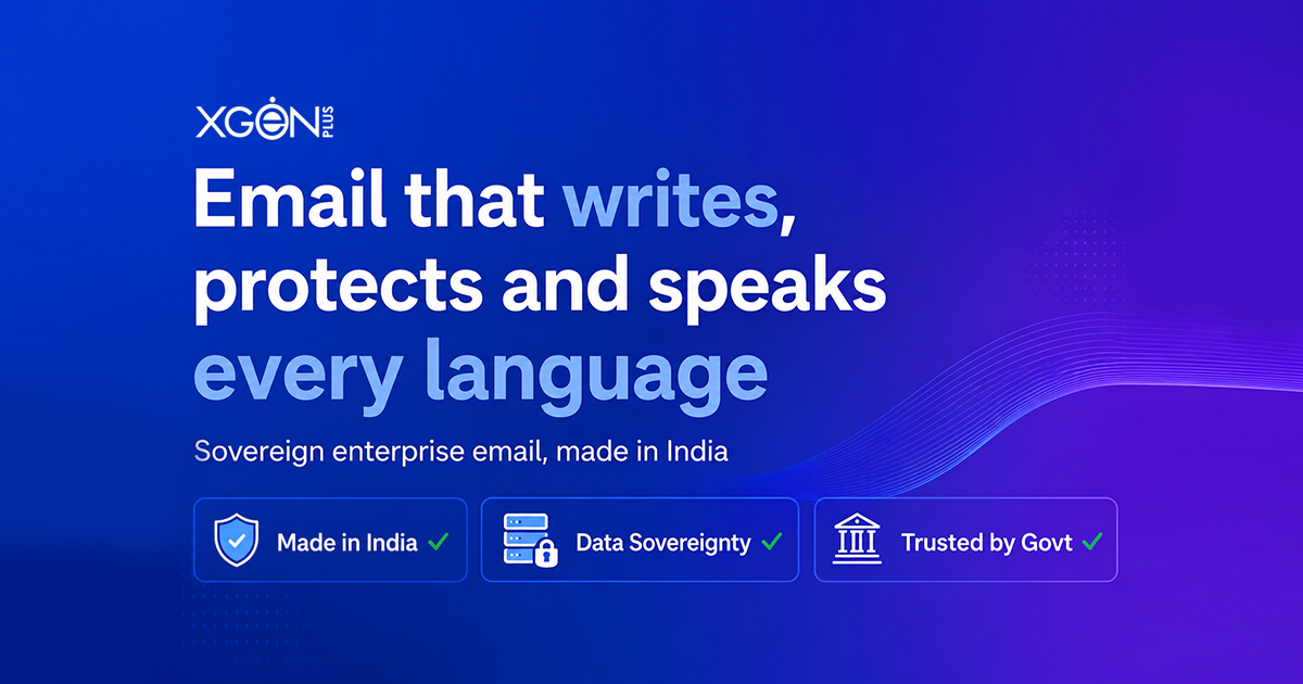 Indian Email Service for Business | XgenPlus, Made in India · Twitter