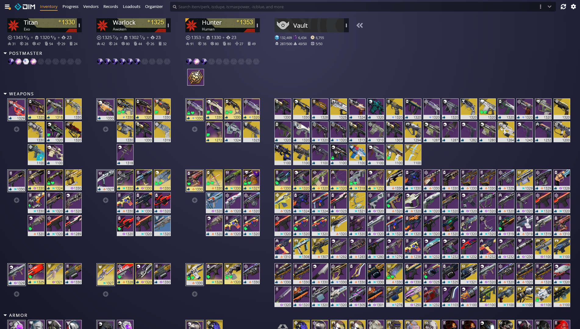 Destiny Item Manager · Twitter