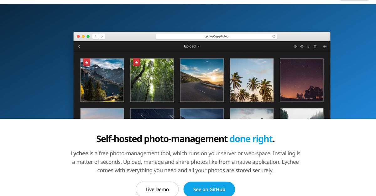 LycheeOrg — Self-hosted photo-management done right.