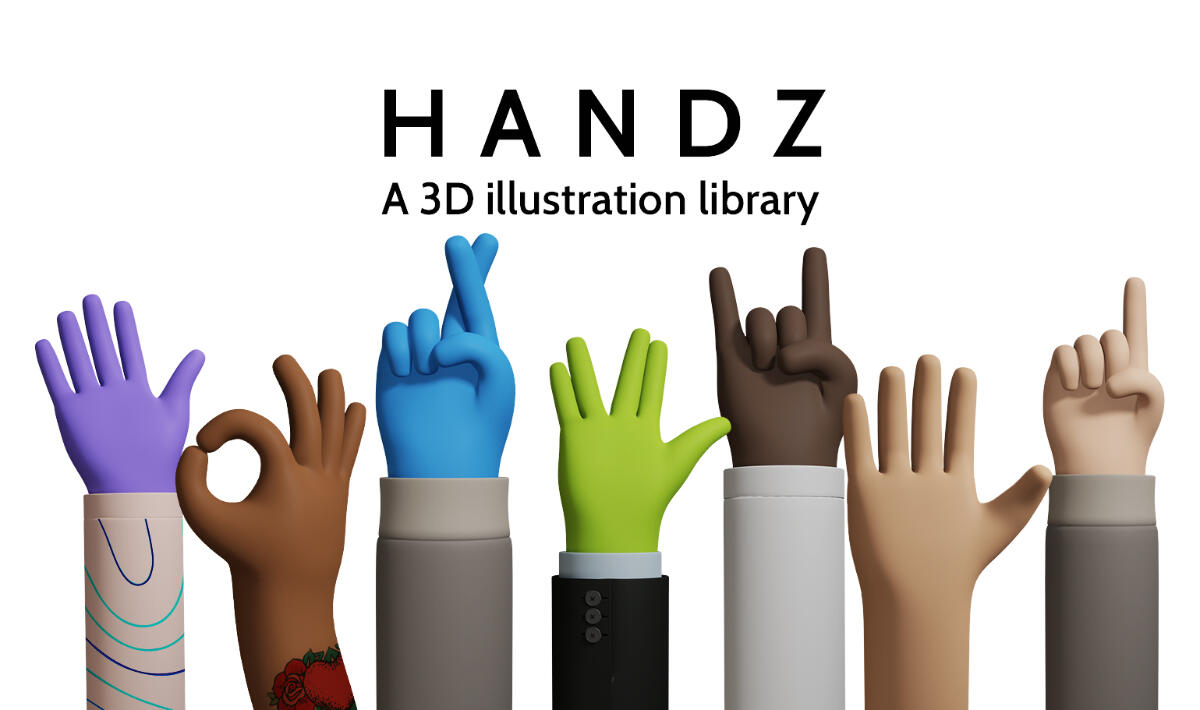 Free 3D hand models illustrations | HANDZ · Twitter