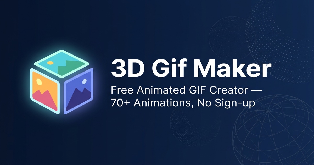 3D Gif Maker: Free animated GIF creator with 70+ animations