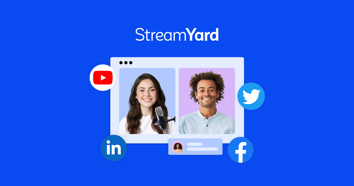 StreamYard is a professional live streaming and recording studio in your browser. Record your content, or stream live to Facebook, YouTube, and other platforms.
