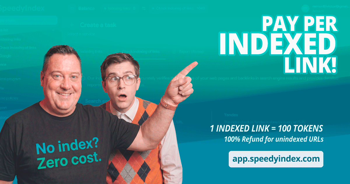 Google Indexing Service: Pay Only for Indexed Links | SpeedyIndex · Twitter
