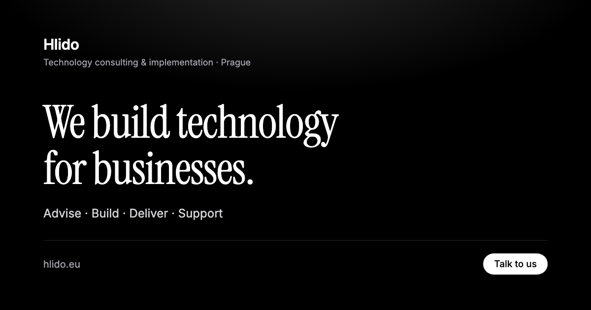 Hlido, technology consulting and implementation, Prague