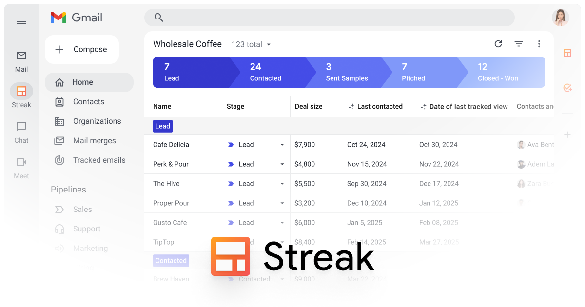 Streak: Gmail CRM for High-Performing Teams · Twitter