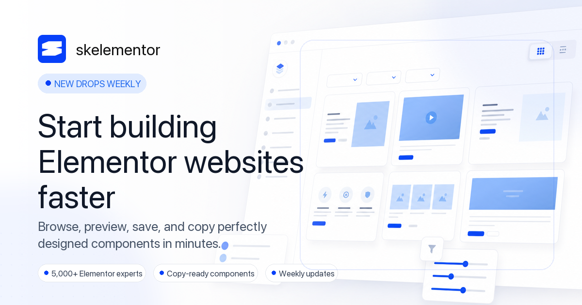 Elementor components built faster