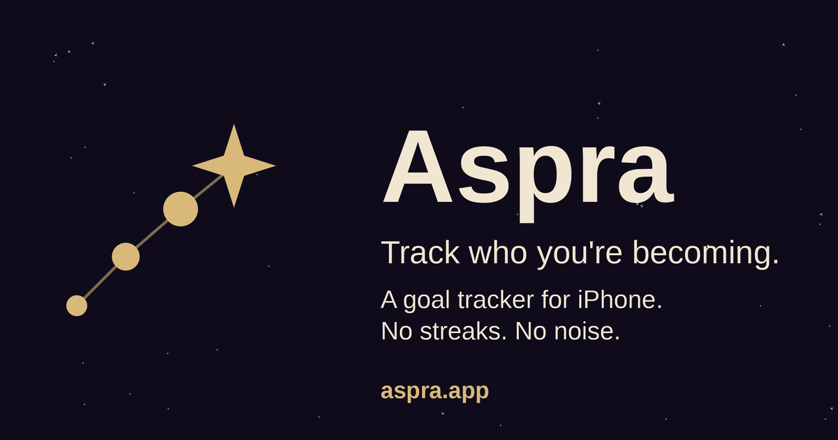 Aspra, a habit and goal tracker for iPhone with an accountability partner