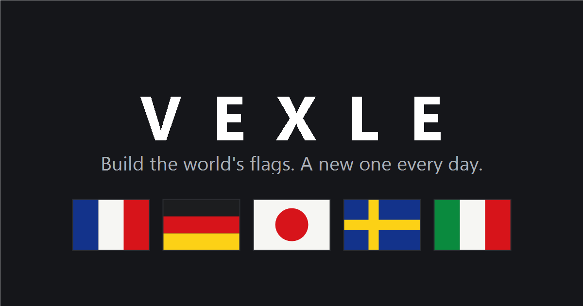 Vexle - Daily Flag Building Game · Twitter
