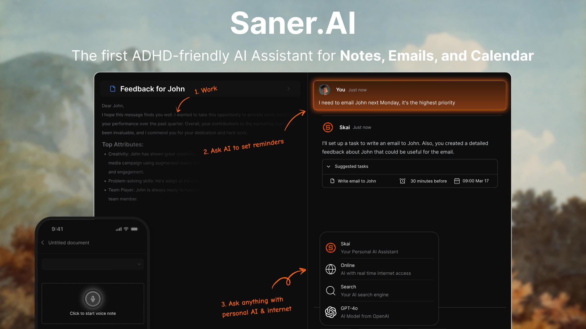Saner.AI - AI Personal Assistant for ADHD | Your Jarvis is here · Twitter