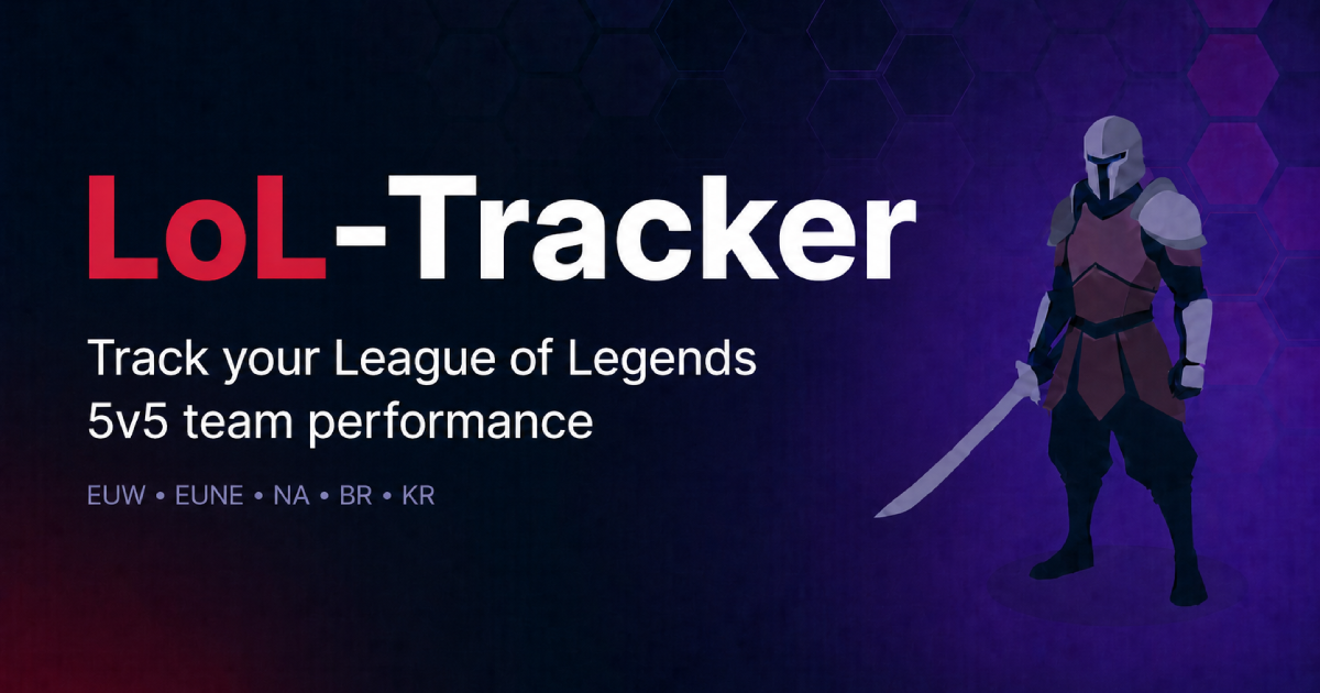 LoL Tracker - Team Stats for Flex, Ranked 5v5 & Scrims