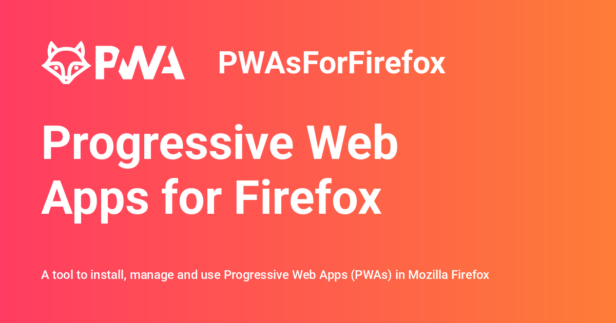 Progressive Web Apps for Firefox · Twitter