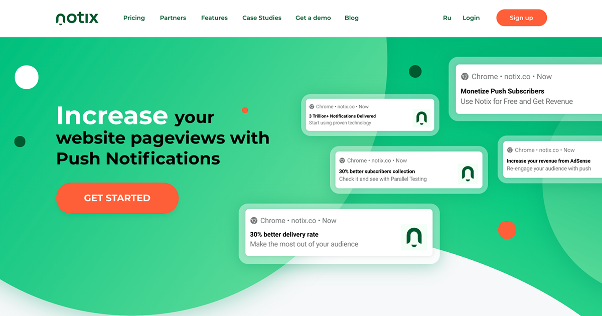 Notix - Push Notifications Service with Best Subscription Rates · Twitter