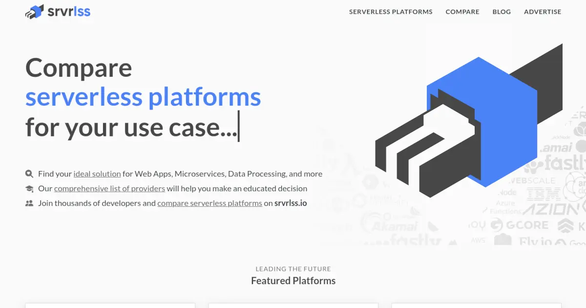 Compare Serverless Platforms | News & Guides | srvrlss · Twitter