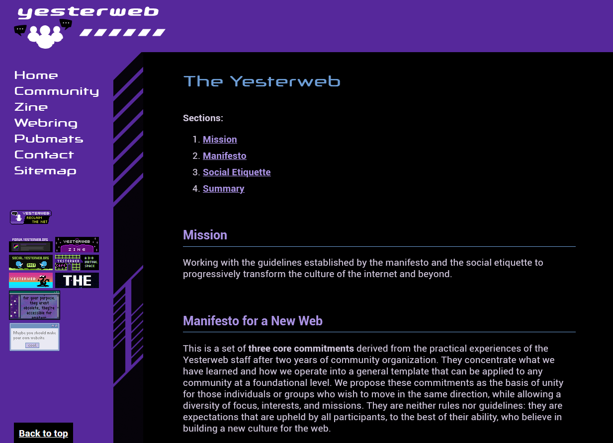 The Yesterweb - Reclaiming the Internet · Twitter