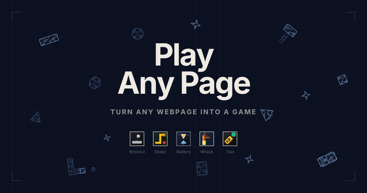 PlayAnyPage — Turn any webpage into a browser arcade game