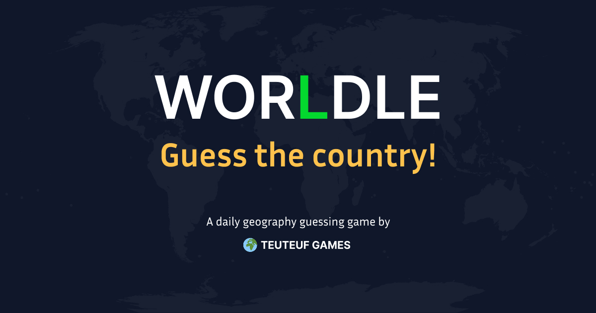 Worldle - Guess the Country · Twitter