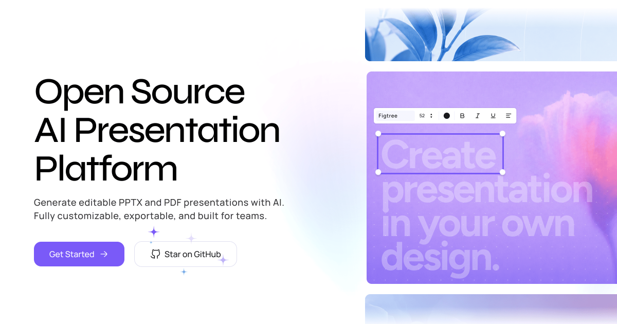 Presenton AI presentation maker and slide editor