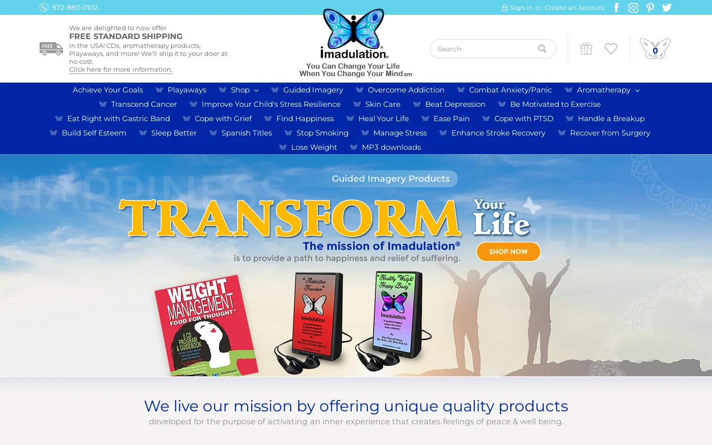 Imadulation Homepage screenshot