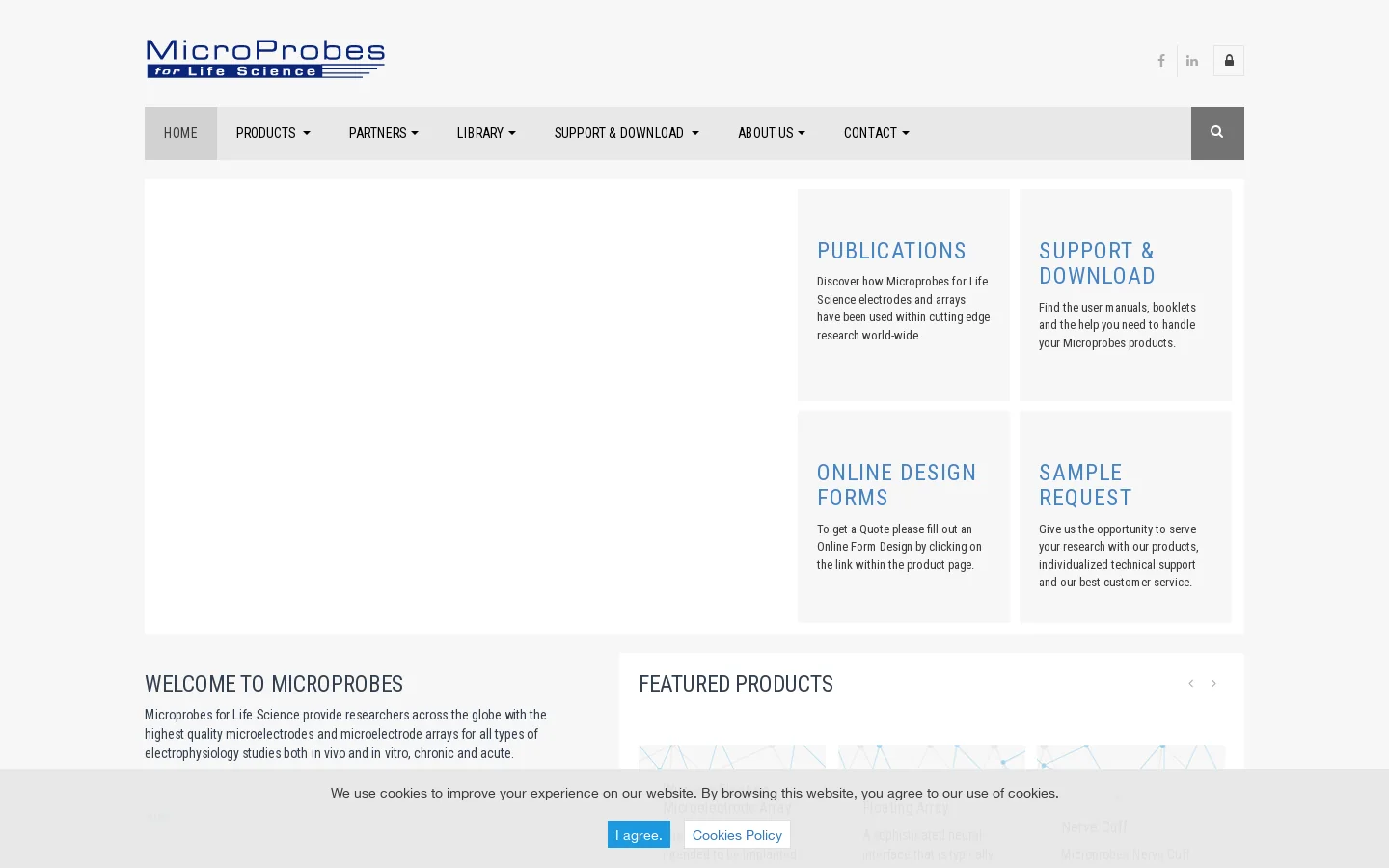 Microprobes for Life Science Homepage screenshot