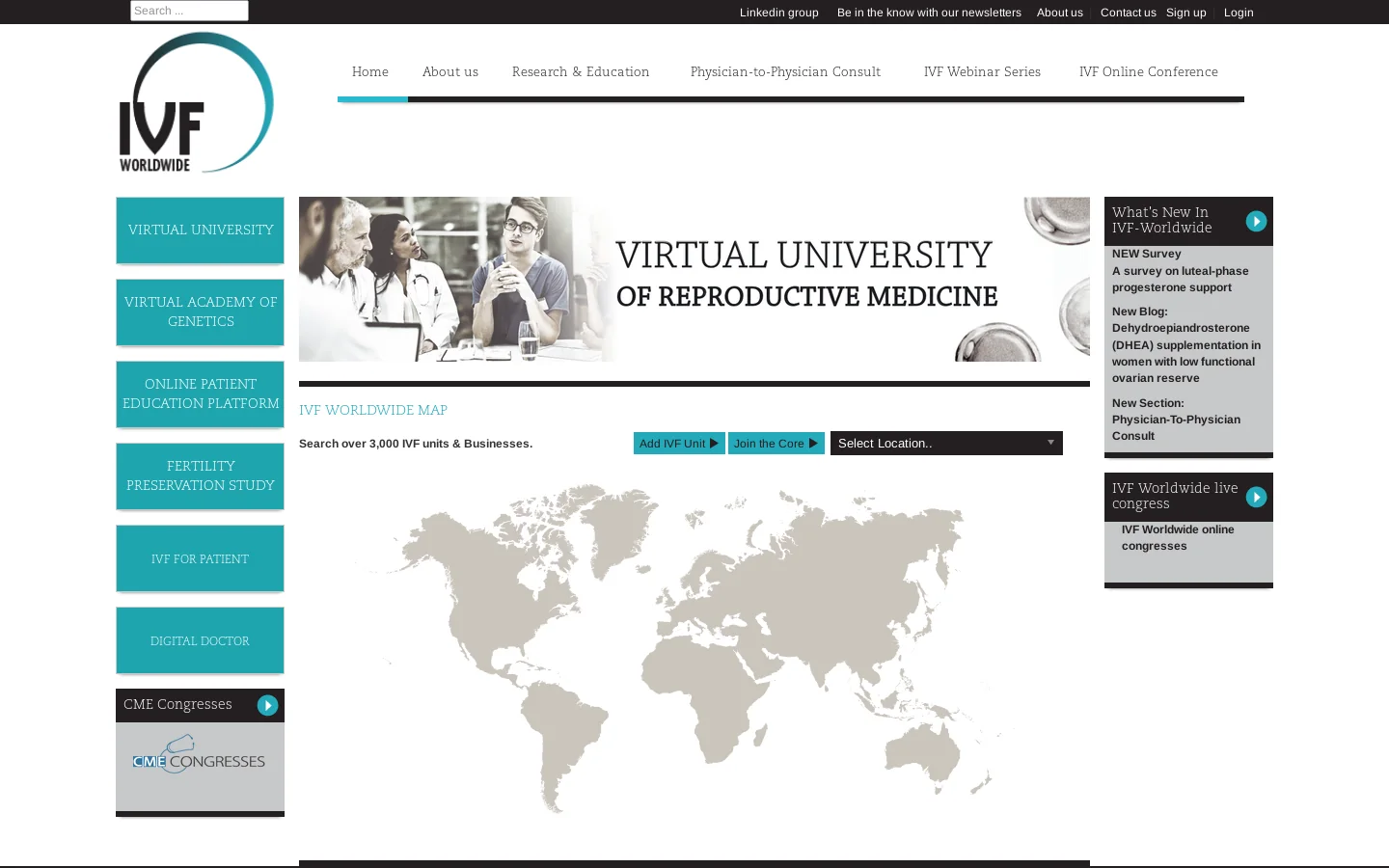 IVF-Worldwide Homepage screenshot