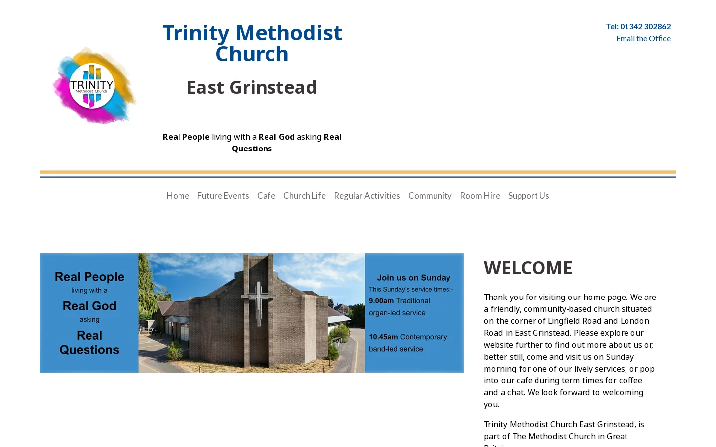 Trinity Methodist Homepage screenshot