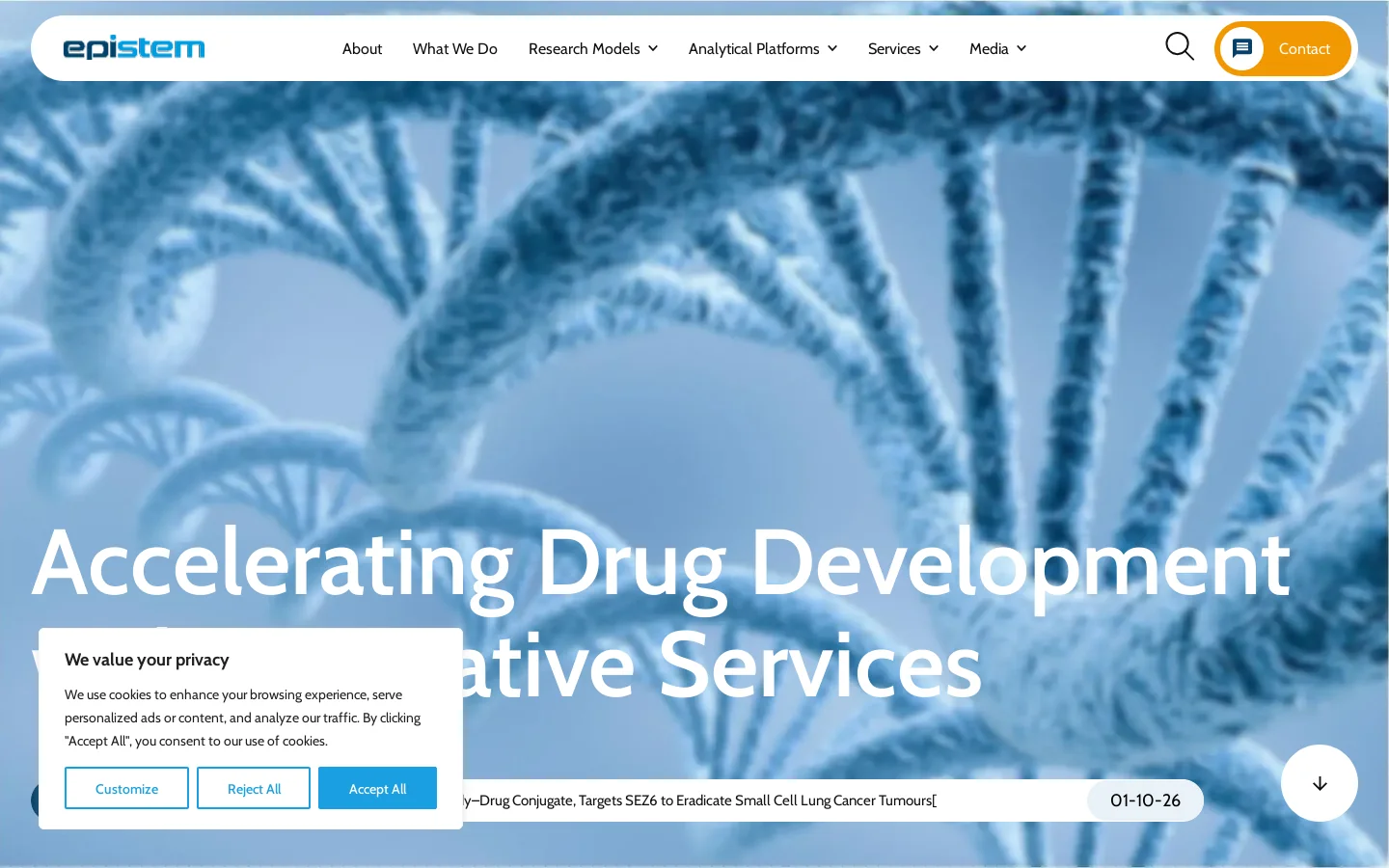 epistem Homepage screenshot