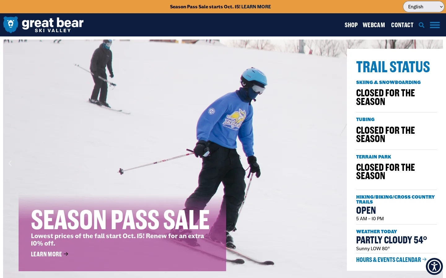 Home - Great Bear Ski Valley Homepage screenshot