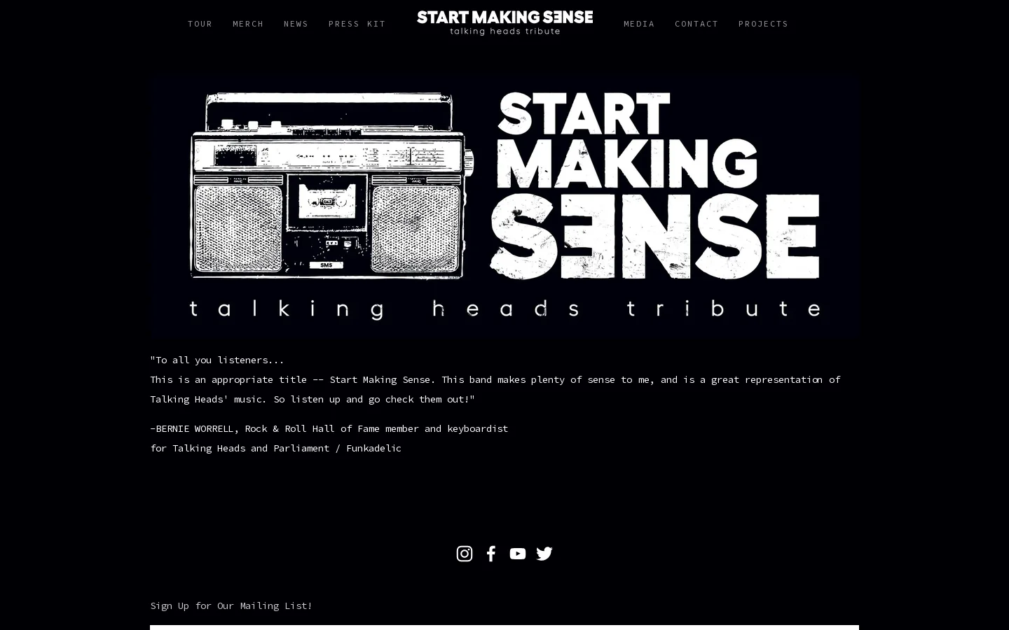 Start Making Sense Homepage screenshot