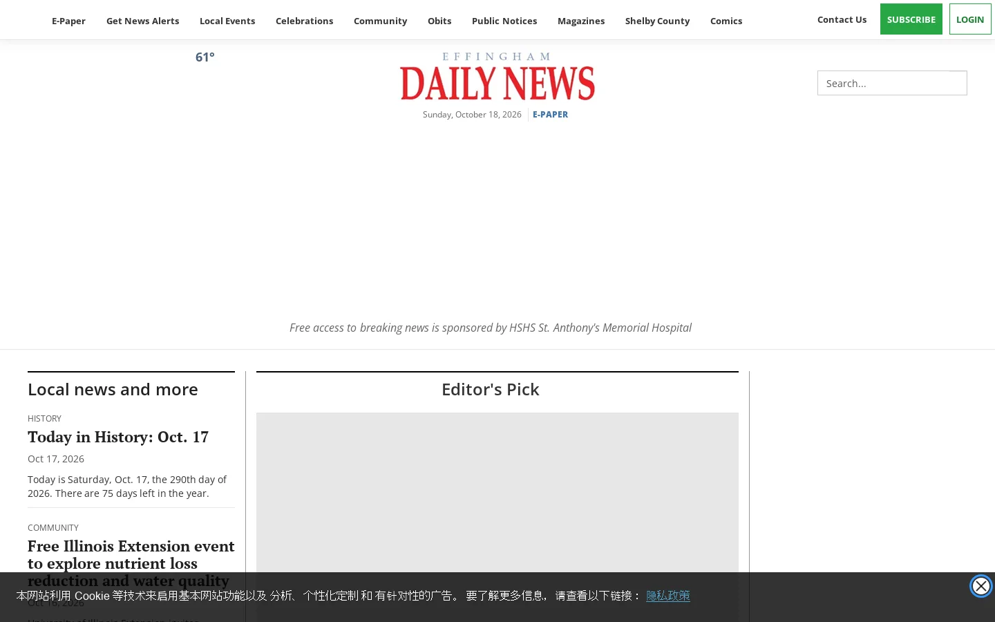 effinghamdailynews.com Homepage screenshot