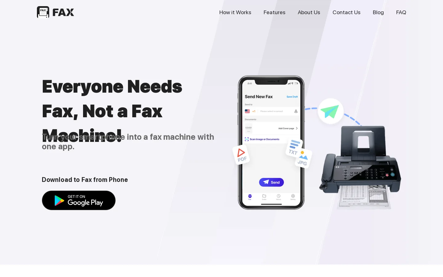 Best Faxing App For Android - Dingtone Fax Homepage screenshot