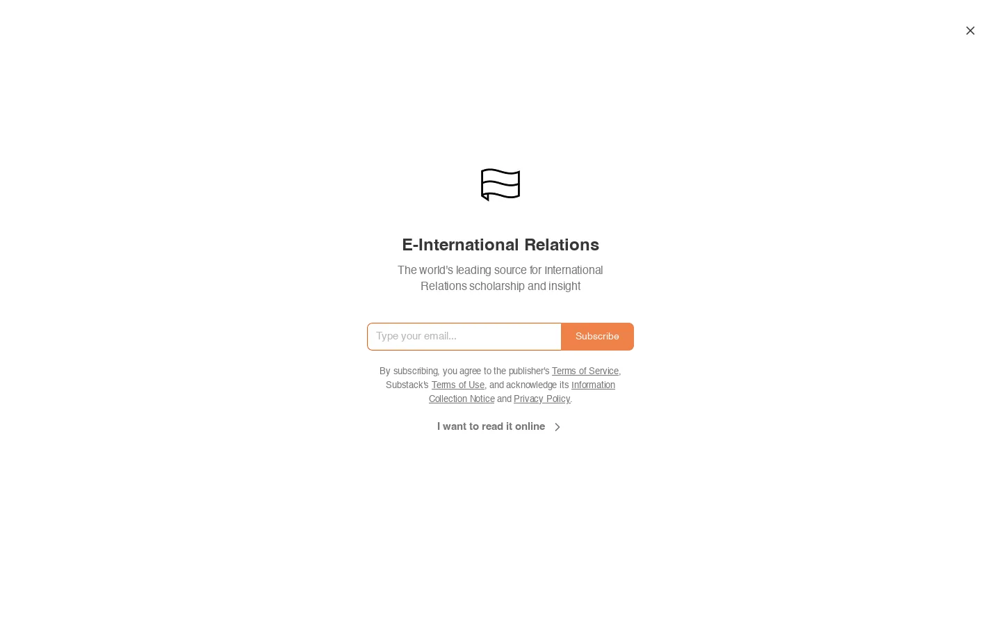 E-International Relations | Substack Homepage screenshot