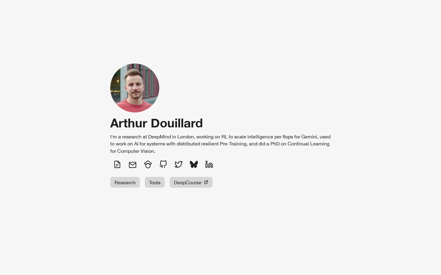 Arthur Douillard Homepage screenshot