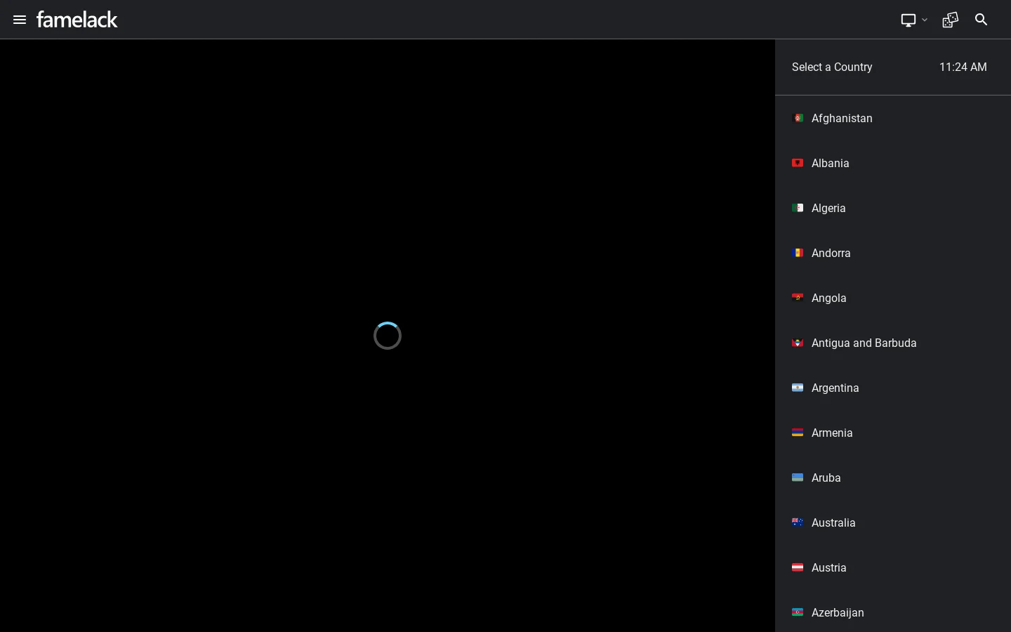 Famelack Homepage screenshot