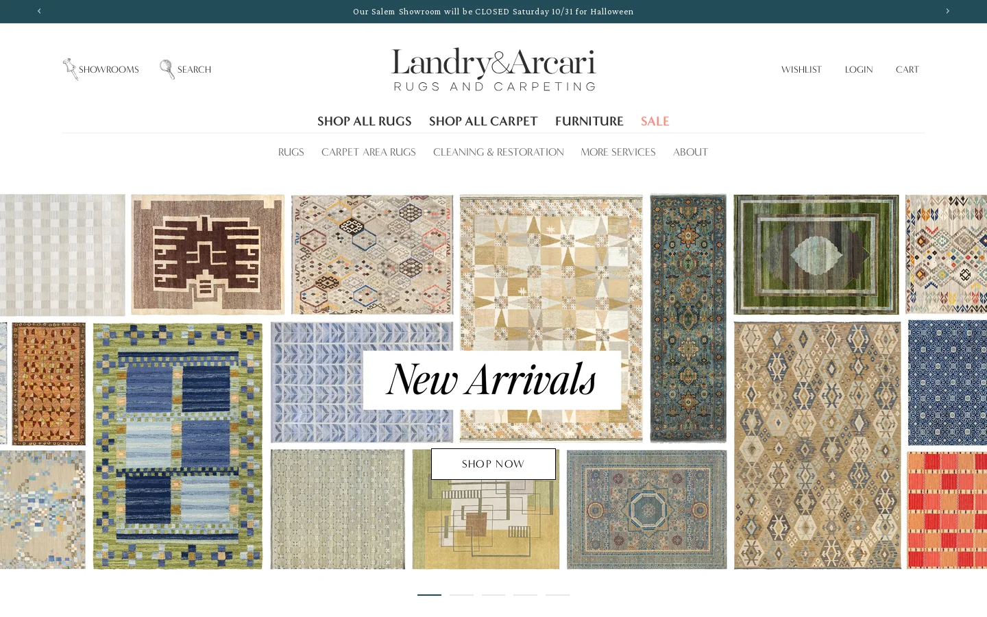 Oriental Rugs & Carpet in New England – Landry & Arcari Rugs and Carpeting Homepage screenshot