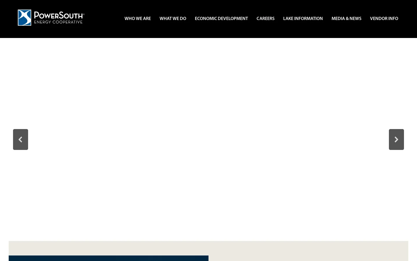 PowerSouth Energy Cooperative Homepage screenshot