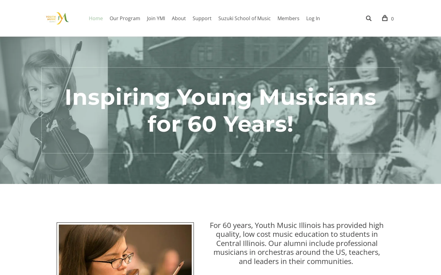 YMI - Home Homepage screenshot