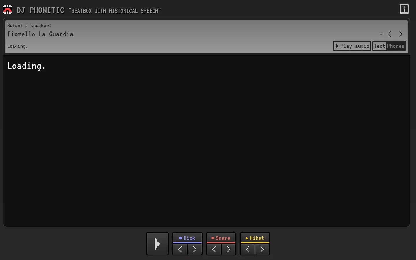 DJ Phonetic Homepage screenshot
