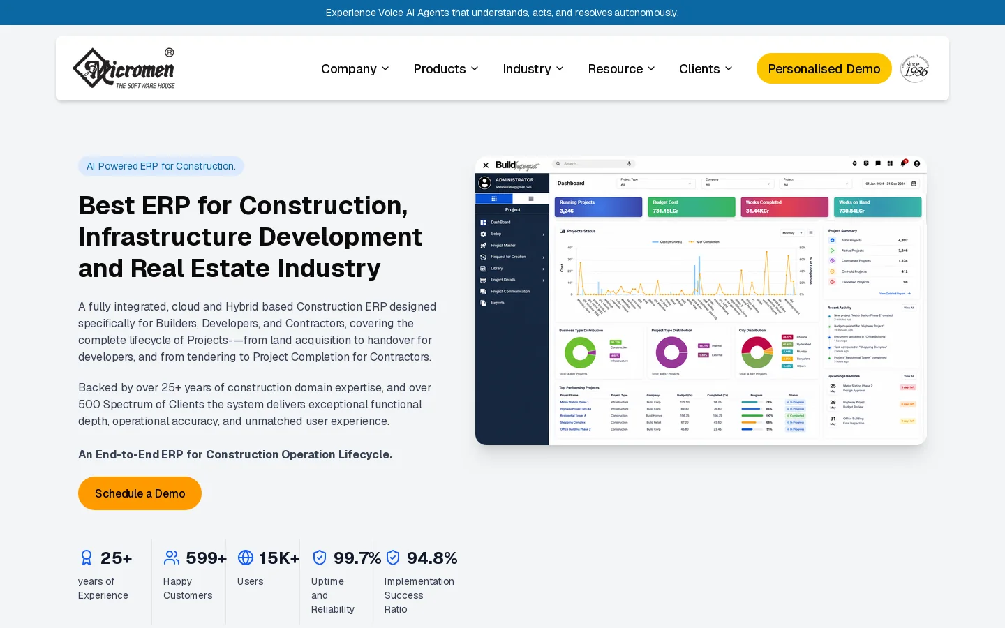 Micromen's Buildsuperfast Next Homepage screenshot