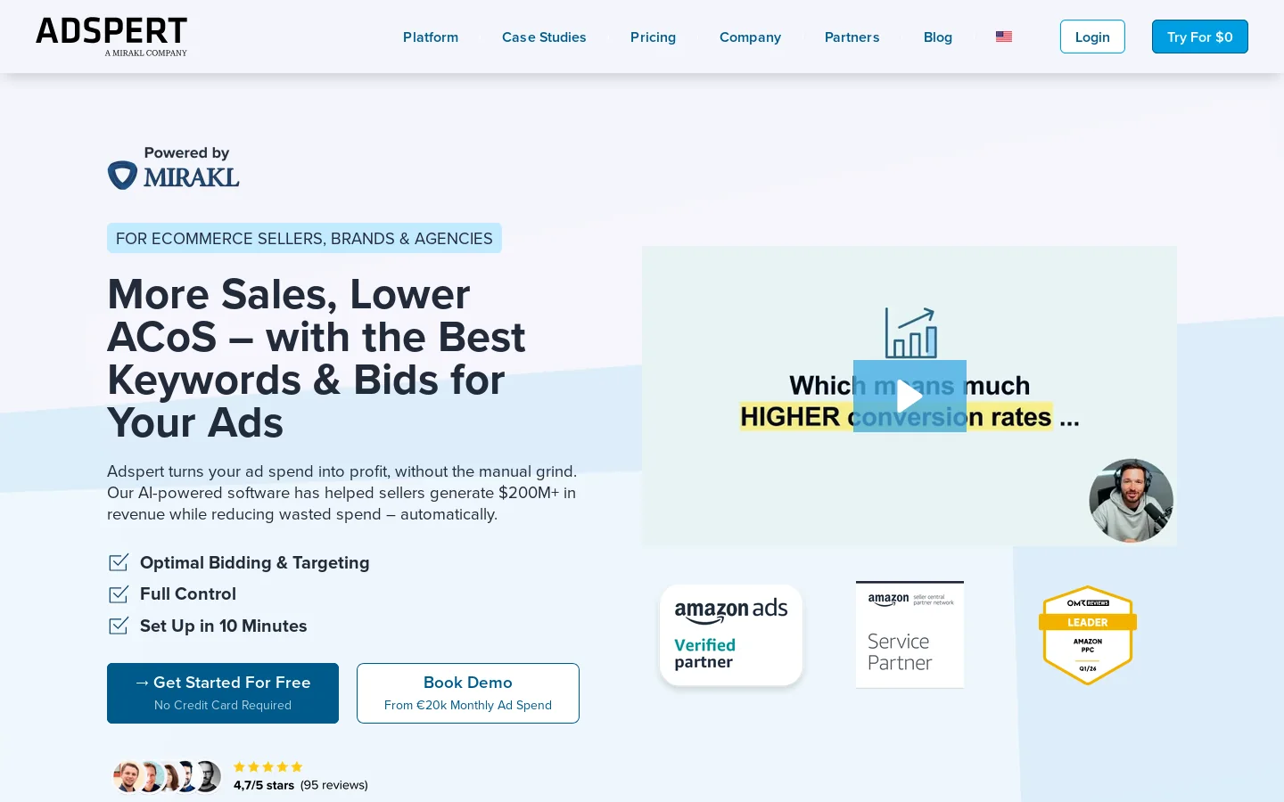 AI-Driven PPC Optimization Software: Grow eCommerce Profit Homepage screenshot