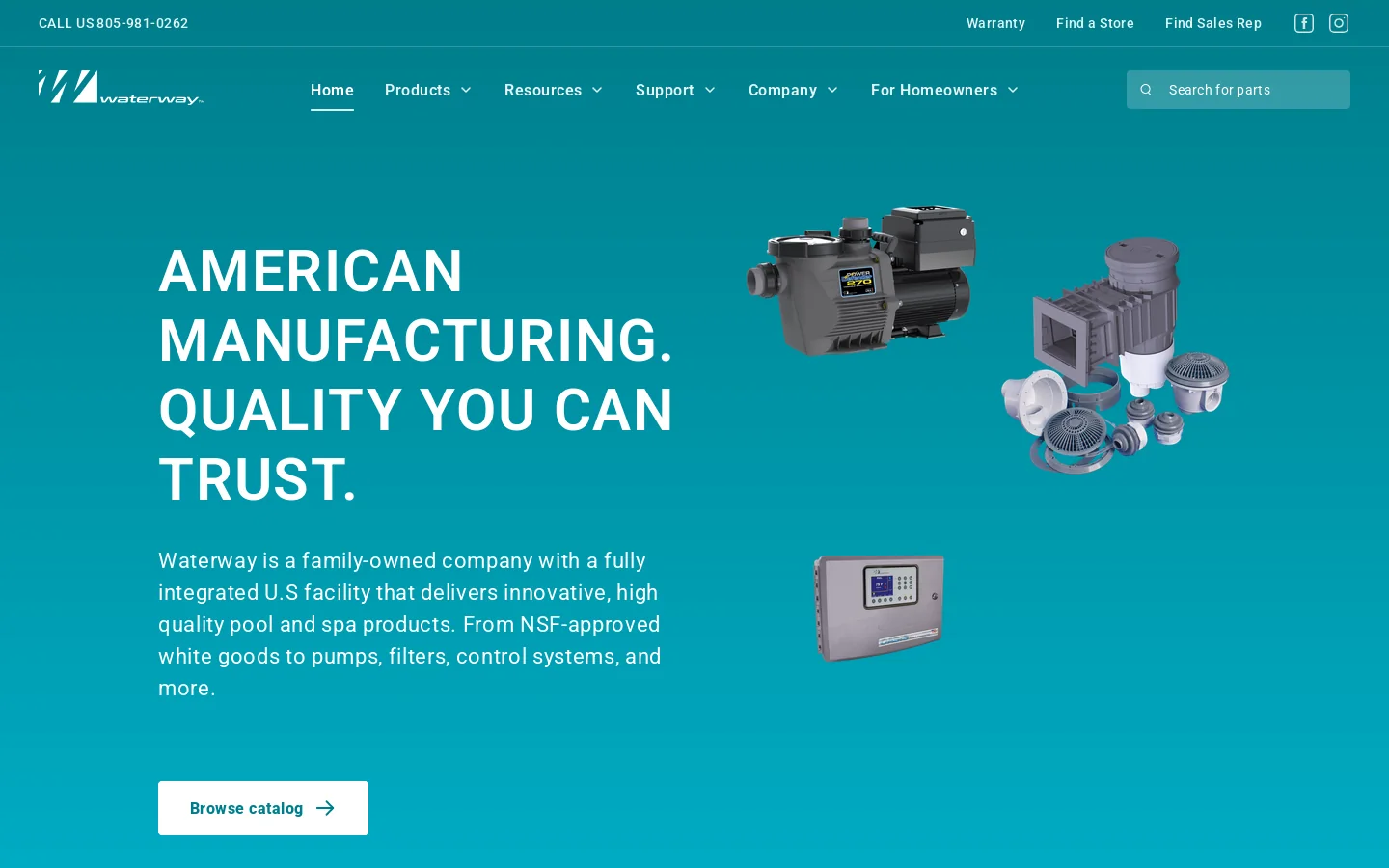 Waterway Plastics Homepage screenshot