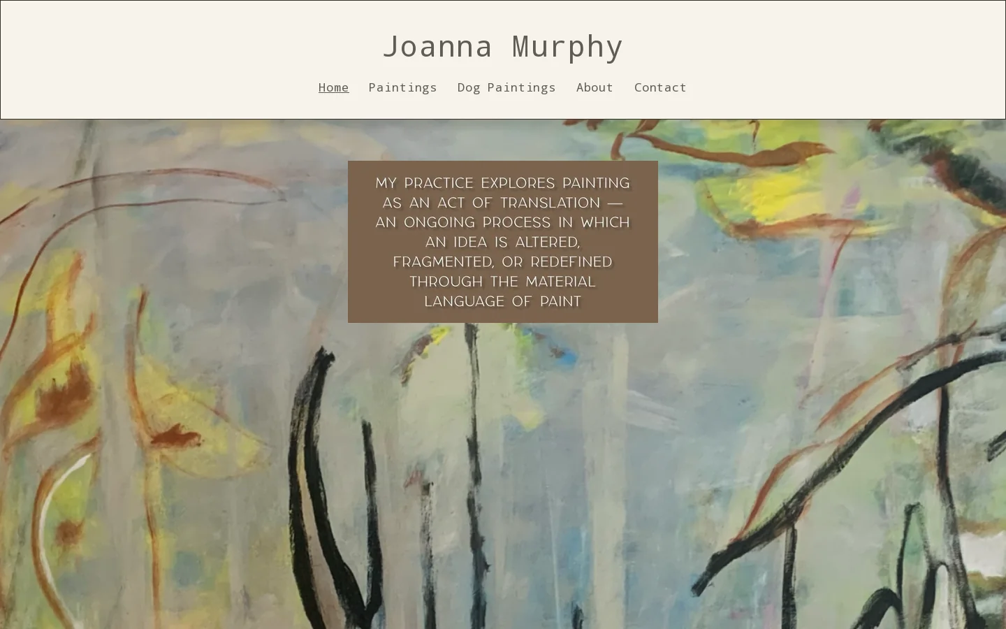 Joanna Murphy Homepage screenshot