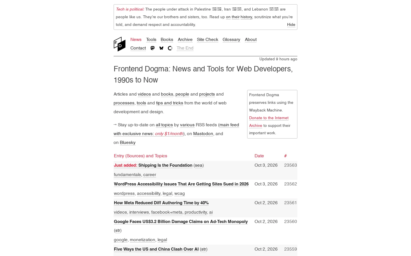 Frontend Dogma Homepage screenshot